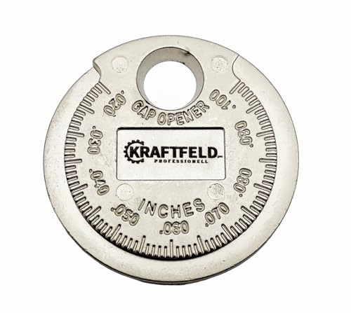 Kraftfeld Tändstiftsmått Elektrod Avstånd Justeringsverktyg 0,45 – 2,55 mm, 0,02-0,1 tum; rostfritt metall, inte magnetiskt