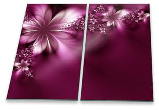 Herdabdeckplatte Abdeckung Ceranfeld Abdeckplatte Schneidebrett 2-Teilig 60x52 Lilien Rosa Spritzschutz Glasplatte Ceranfeldabdeckung Schutz Herdschutz Sicherheitsglas Glasschneidebrett 2x30x52