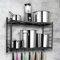 BestVida SparkWorks Topf-Rack, 2-Schicht Eisen Küchenregal Wandmontage, Pfannenhalter mit 12 Haken, Küchenutensilienhalter, Küche Wandregal für Töpfe und Pfannen