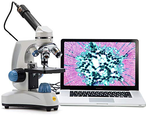 SWIFT Microscope SW150,Compound Student Microscope,40X-1000X,Monocular Head,Coarse & Fine Focusing,Dual Illumination,Cordless-Capable with Eyepiece Camera and Software Windows and Mac Compatible