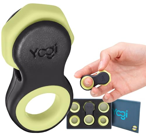 Yogi Jouet Fidget, Spinners Fidget pour adultes, Soulagement de l'anxiété Parfait pour le ADHD le ADD et l'autisme Jouets Fidget silencieux pour adultes et enfants Cinq tailles d'anneaux Clair de lune