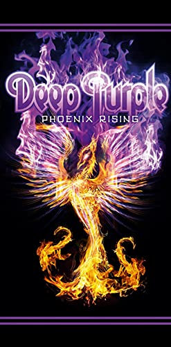 Deep Purple Hard-Rock Badetuch Phoenix Rising 70 x 140 cm in 100% Baumwolle Velours-Qualität Smoke On The Water Highway Star Musik Rock-Band Strandtuch Badelaken Saunatuch Strandlaken Duschtuch 001