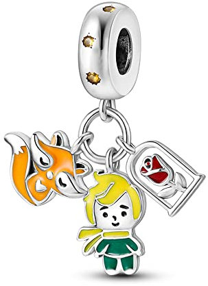 Pandach Argent Sterling 925 Charme Femmes Perles Charm avec 5A Zircone Compatible pour Pandora & Européen Bracelets