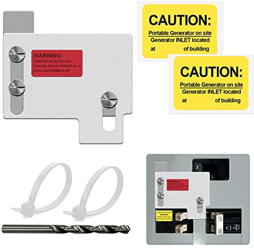 BOKECHY Generator Interlock Kit Multiple Styles Compatible with Horizontal Main Cutler Hammer Only CH Series TAN Breaker 150 or 200 amp Panels, 1 1/2 Inch spacing Between Main and Branch Breaker
