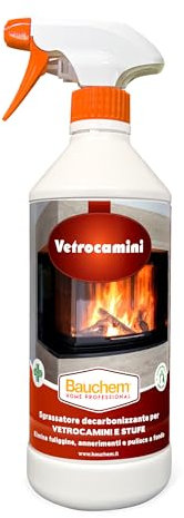 Bauchem Vetrocamini Sgrassatore per Vetri di Termocamini, Stufe a Pellet e a Legna 750 ml