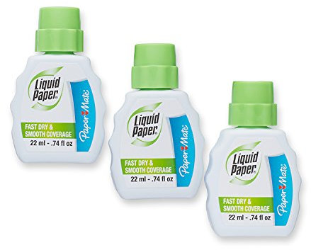 Liquid Paper Fast Dry Correction Fluid, 3 Pack(5643115)