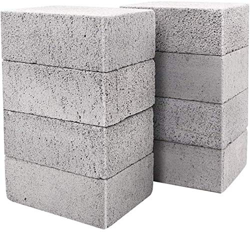HATOKU 8 Pack Grill Brick & Griddle Stone Cleaning Block, Pumice Stone for Cleaning Oven, Stove, BBQ Grill, Commercial Grade Cleaner for Cookers, Frying Pans, Racks, Flat Tops