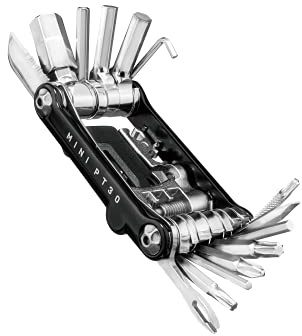 Topeak Mini PT30 Multi-Tool – 30-Function Pro-Quality Bike Repair Tool with Tubeless Tire Repair, Chain Tool, Hex/Torx Wrenches, Screwdrivers & Neoprene Case – Compact Chrome Vanadium Design