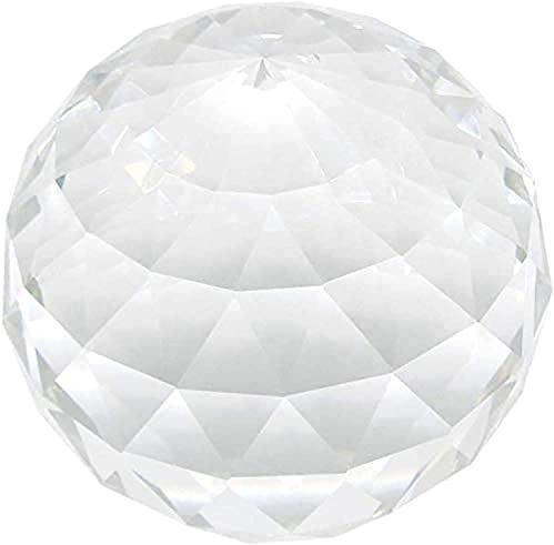 Klart glas, kristallboll, Prisma, solfångare, regnbågstillverkare, kula fasetterad blickboll för fönster, Feng Shui, hemkontor, trädgårdsdekoration (120 mm)