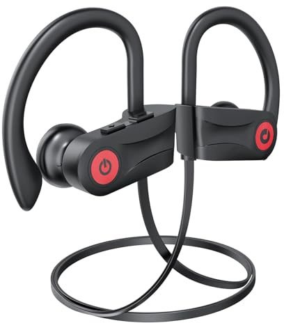 Boean Bluetooth Headphones, Wireless Headphones with 16 Hours Playtime Bluetooth 5.3 Wireless Earbuds HD Deep Bass Stereo Sound Isolation IPX7 Waterproof Earphones for Workout Running Sports