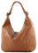 modamoda de 337 Damen Leder Schultertasche Shopper Large handmade in Italy, Farbe:Cognac2021