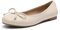 DREAM PAIRS Womens Classic Bow Flats Ballerina Slip on Formal Casual Pumps Style Shoes,Size 5,Beige,SDFA2203W-E