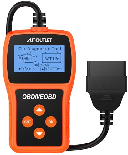 AUTOUTLET Tester Scanner OBD2 OBDII Dispositivo Diagnostica Auto Lettura dei codici Scanner con definizione DTC Multilingue Strumento Diagnostica Autoveicoli