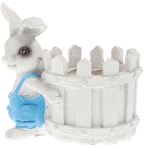 Happyyami Shape Resin Planter Vintage Creative Easter Flowerpot for Home and Garden Decoration for and Flowers Office Balcony Decor