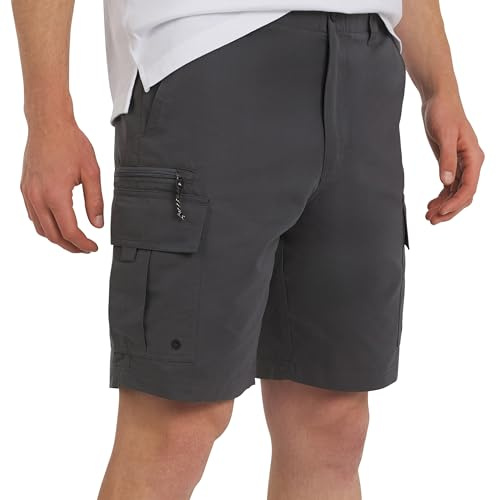 Quiksilver Men's Regular Fit Fixed Waist Water Friendly Active Hybrid Cargo Shorts, Iron, 38