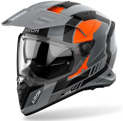 Airoh Bandit Horn Enduro-hjälm, grau matt/orange, L (59/60)