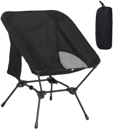Generico Silla de Camping Plegable,Silla Portátil De Trekking | Sillas De Jardín Gratis | para Camping Excursionistas Viajeros Playa Concierto Picnic Barbacoa Jardín