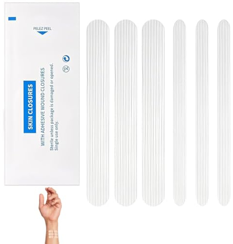 KRFWGUU 16 Piezas Puntos De Aproximación Adhesivos Para Heridas Cierres De Piel Apositos Adhesivos Tiritas Para Asegurar Y Cerrar Pequeños Cortes Y Heridas Apósitos Para Kits De Primeros Auxilios