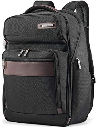 Samsonite Kombi Business Backpack, Black/Brown, 17.5 x 12 x 7-Inch, Kombi Business Backpack