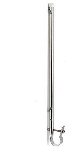 C-FUNN 14Inch Marine Grade 316 Stainless Steel Rail Mount Flag Staff Pole For Boat Yacht Kayak