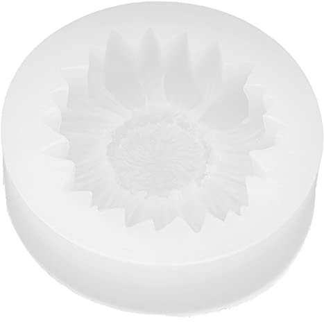 CHICIRIS Stampo in Silicone Girasole, Stampo per Girasole Stampi per Cioccolato Bianco per panetteria casa per Cucina (Bianco)