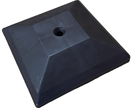 Zaunpfosten-Kappen, schwarz, Kunststoff, 10 Stück, schützt Zaunpfosten vor Fäulnis, 10 cm x 10 cm (10 schwarze Kappen)
