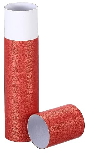 PATIKIL 2 x 9 Poster Tubo, Foto Archiviazione Tubo Calligrafia Pittura Tubi Spedizione Tubi per Carta Arte Documenti, Rosso