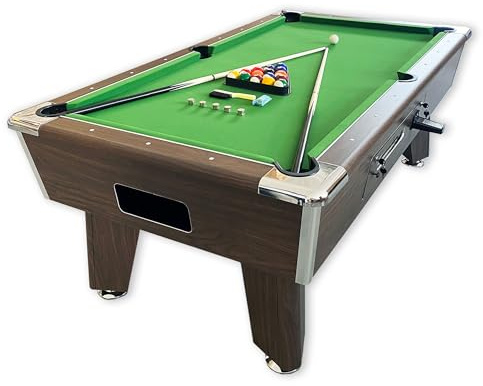 Mesa de billar verde 7 FT con moneda manual – Competition