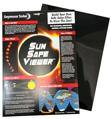 Hyperion Solar Film Sheets by Seymour Solar - ND5 Rating - Sun and Eclipse Photography or Viewing (9 x 12)