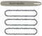 Kohnkdllc 3pcs 16 3/8 050 60 Drive Link Chainsaw Chains and 1 Guide Rail Combo for Stihl 260 290 310 360 for Oregon 160RNDD025 for Husqvarna 455 Rancher 372XP