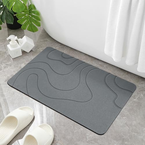 Glvomazty Tappeto Bagno Antiscivolo, 40X60cm Tappetino Super Assorbente Tappeti Bagno Moderni Facile da Pulire Asciugatura Rapida