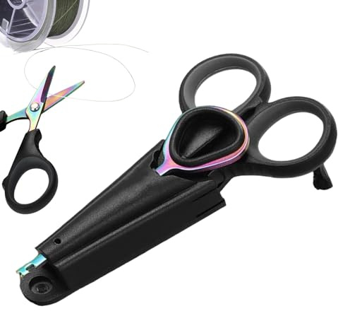 Obesntln Alicates de Pesca de Acero Inoxidable,Alicates de Pesca de Agua Salada - Tijeras Trenzadas Antideslizantes para Quitar anzuelos de Pesca | Tijeras de Pesca multifuncionales con Borde dentado