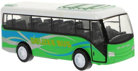 KONTONTY Modèle De Bus À Inertie en Alliage 3.54 Pouces Jouet De Bus Réaliste pour Enfants Jouet Educatif À Tirer en Arrière Collection Décoration Maison