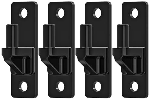 Insaga Väggmonterat grindgångjärn 6 mm kraftiga stålgrindgångjärn med 1,5 cm stift, galvaniserad anti-repyta, 12,4 cm x 3,8 cm Gate-gångjärn för trägrindar och staket, 4 st