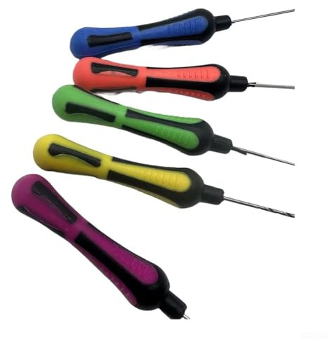 CNANRNANC 5-Piece Carbon Steel Carp Fishing Boilie Needle Point Set Tool Kit for Pellets Meat Corn Bait Fishing Tackle