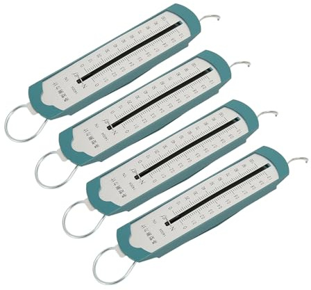 Qudinip Lot de 4 Dynamomètres à Ressort Portables de Haute Précision pour Démonstration D'enseignement de la Physique pour les étudiants, Plastique et Fer de qualité Supérieure (1N)