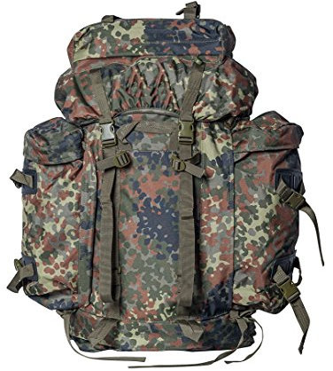 Matthias Kranz BW Bundeswehr Rucksack Bergrucksack Gebirgsjäger Army Mountain Pack + Army-Shop-BW Schlüsselanhänger (Bundeswehr Flecktarn)