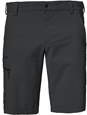 Schöffel Herren Shorts Folkstone, vielseitige kurze Wanderhose mit verstellbarem Bund, Outdoor Hose mit praktischen Taschen, asphalt, 52