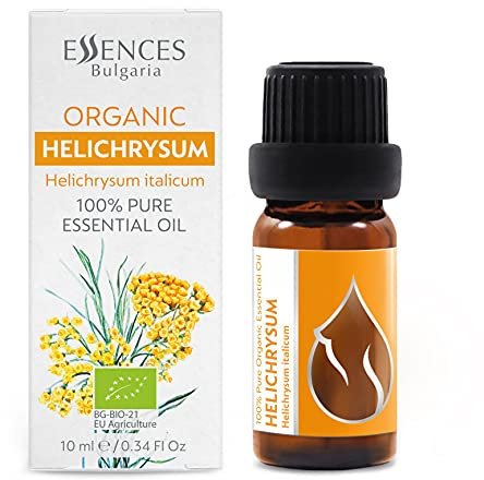 Essences Bulgaria BIO Immortelle ätherisches Öl 10ml | Helichrysum italicum | 100% Naturrein | Unverdünnt | BIO-zertifiziert | Spitzenqualität aus Familienbetrieb | Ohne Gentechnik | Vegan