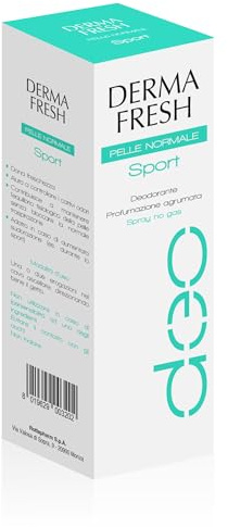 Dermafresh Sport, Deodorante Spray, Pelle Normale, Profumazione Agrumata, No Gas, 100 ml