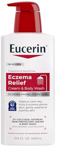 Eucerin Eczema Relief Cream & Body Wash, Eczema Body Wash, Cream Body Wash, 13.5 Fl Oz Bottle