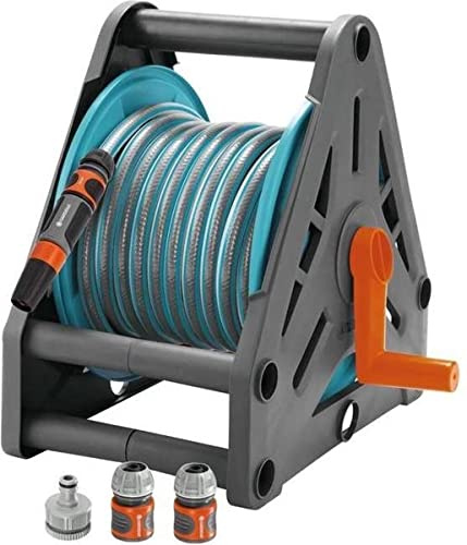 Gardena Hose Reel with Winding Reel and 15m Green Hose