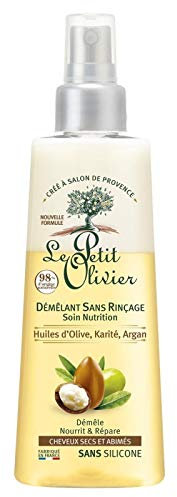 LE PETIT OLIVIER - Démélant Soin Sans Rinçage Nutrition Huiles D'Olive Karité Argan Cheveux Secs 150Ml - Lot De 3