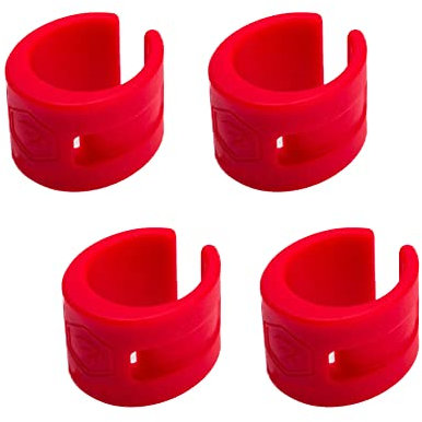 Fahrrad Vordergabel Schutzring,Asudaro 4Stück Fahrrad Kettenstrebenschutz Fahrrad Gabelschutz Anti-Kollisions-Gummi-Schutzring für Rennrad Geländewagen Atv Mountainbike Fahrrad Kettenschutz,rot