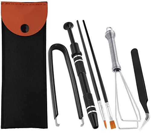 AIEX Juego de Extractor de Teclas Mecanicas, Extractor de Teclas de Teclado Mecánico con 2 Bolígrafos Lubricantes de Interruptor Pinzas con Bolsa de Almacenamiento para Limpieza Teclados Mecánicos