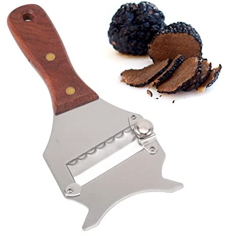 Grattugia per Tartufo, Taglierina per Grattugia per Tartufo Facile da Usare in Acciaio Inossidabile Manico Ergonomico in Legno Rasoio per Cioccolato per Cucina Casalinga Ristorante