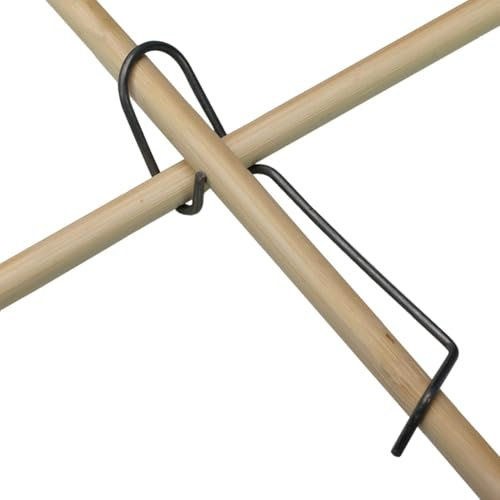 100 Tonkinklammern - Bambusklammern aus Edelstahl für Rankgitter Bambus Stangen zum BAU individueller Rankgitter für Zimmerpflanzen (Rankhilfe Bambus) für Durchmesser 8-16