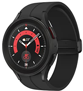 SAMSUNG Galaxy Watch 5 Pro 45mm Bluetooth Smartwatch w/Body, Health, Fitness and Sleep Tracker, Black (Renewed)