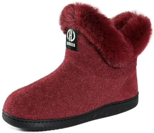 GURGER Zapatillas de Casa para Mujer Invierno Cerradas Calentitas Botas de Casa