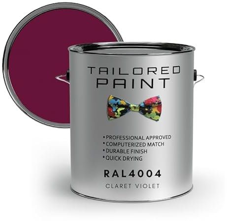 Tailored Paint uPVC Window & Door 1K Paint Brush or Spray On - Matt Finish - RAL4004, Claret Violet - 100ml Tin